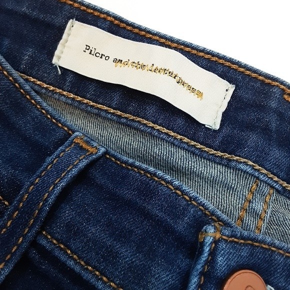 Anthropologie Pilcro & The Letterpress Dark Wash Skinny Jeans 28 Fit Serif - Picture 7 of 8